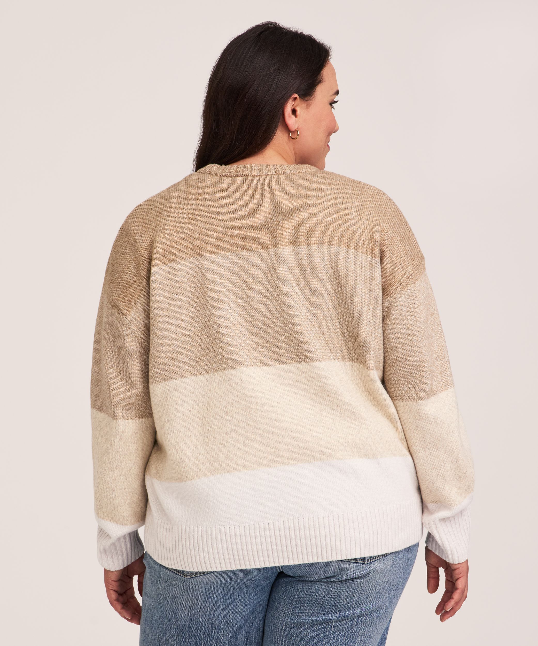 Chandail doux et douillet à point jersey et à col ras du cou pour femmes, Denver Hayes