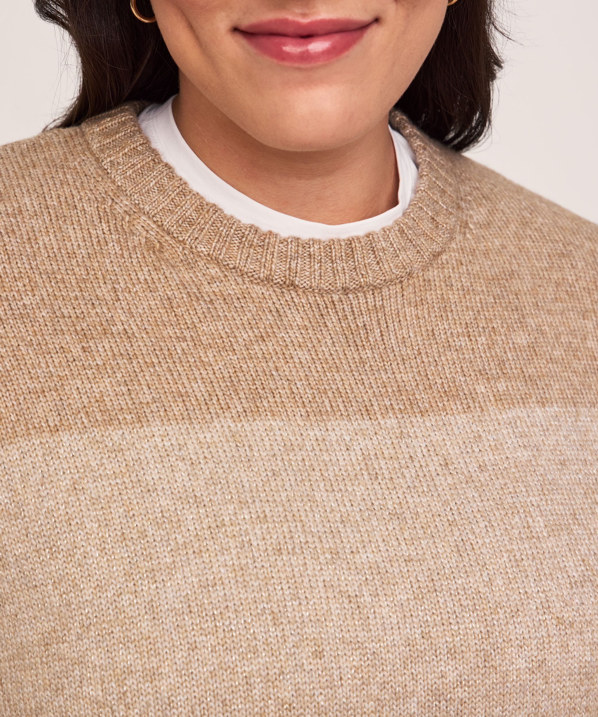 Chandail doux et douillet à point jersey et à col ras du cou pour femmes, Denver Hayes