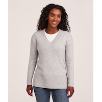 Denver Hayes Women's Soft Cozy V-Neck Tunic Pullover Sweater
