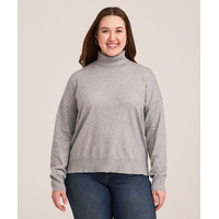 Chandail décontracté de tous les jours en coton et à col roulé pour femmes, Denver Hayes