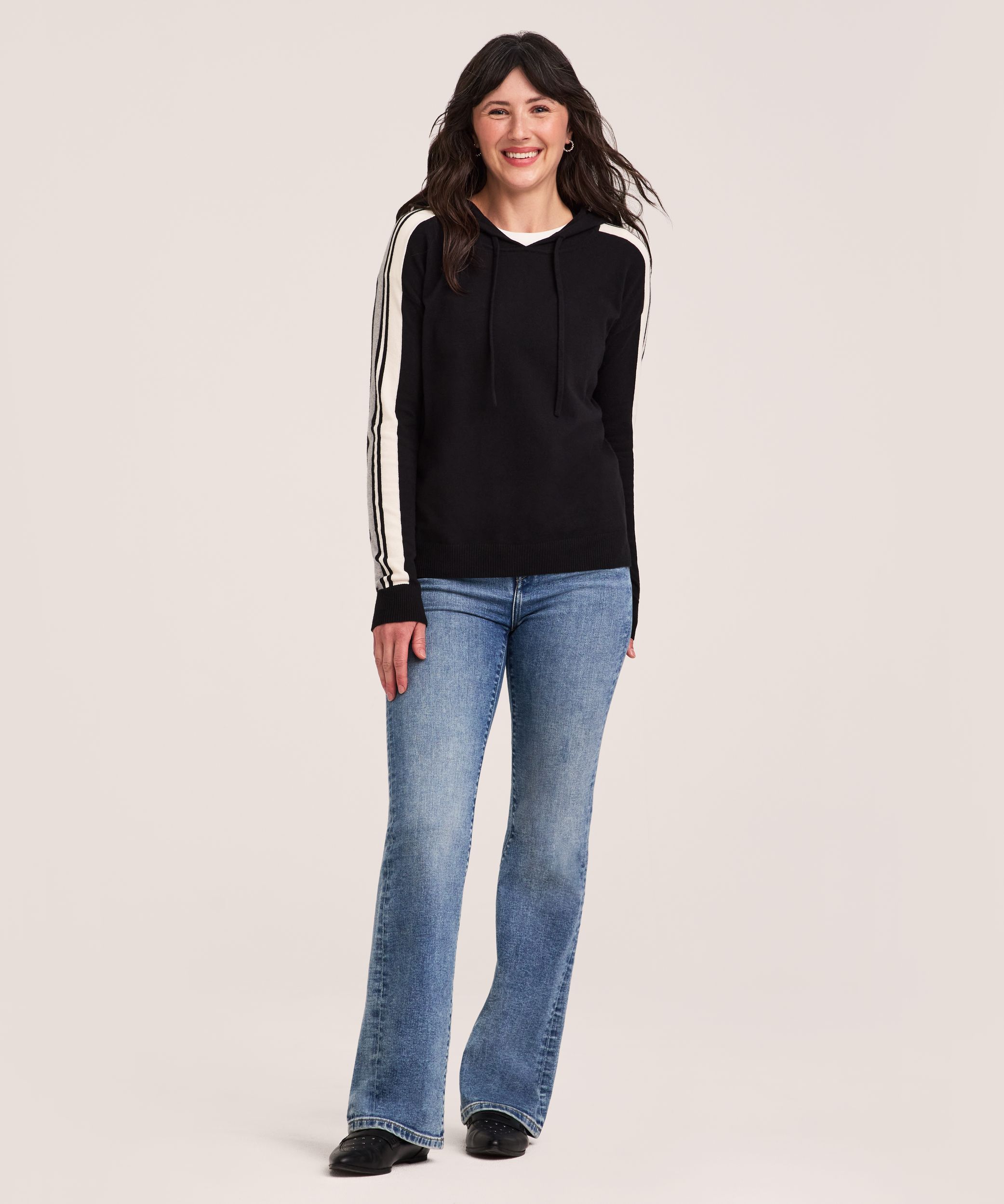 Chandail à capuche à enfiler de tous les jours en coton pour femmes, Denver Hayes