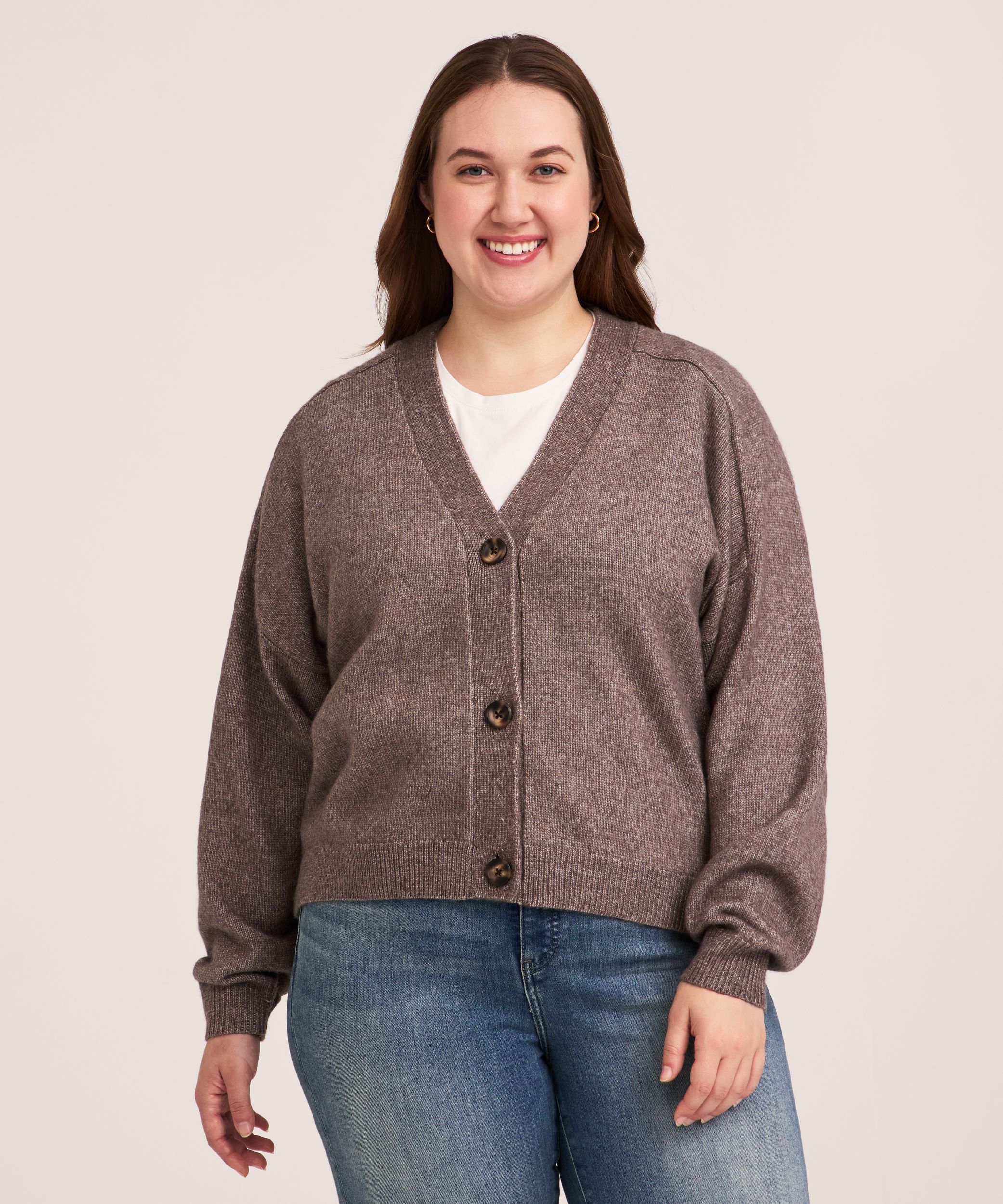 Denver Hayes Soft Cozy Button-Up Cardigan
