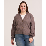 Cardigan boutonné doux et douillet, Denver Hayes Front_Flat