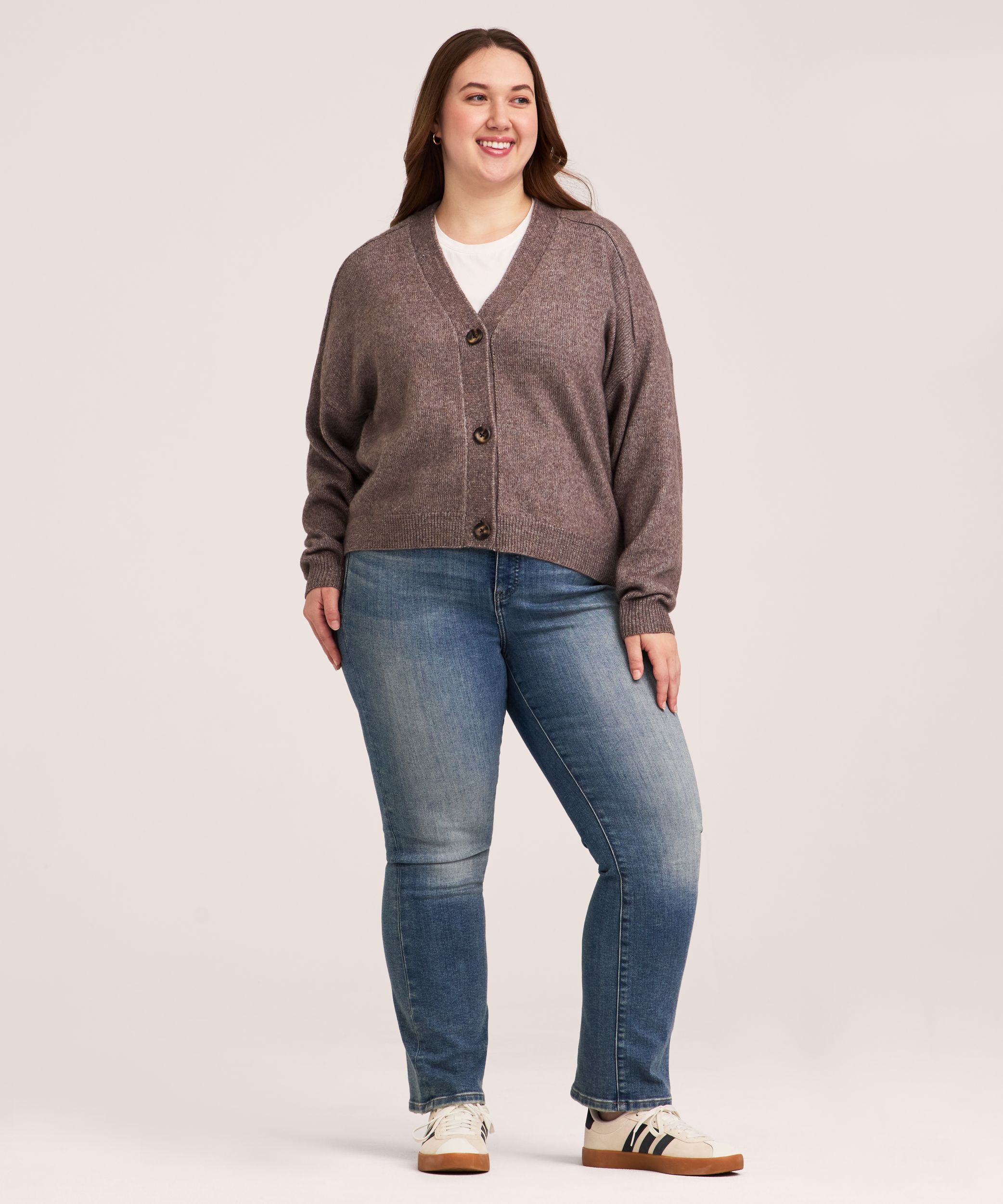 Denver Hayes Soft Cozy Button-Up Cardigan