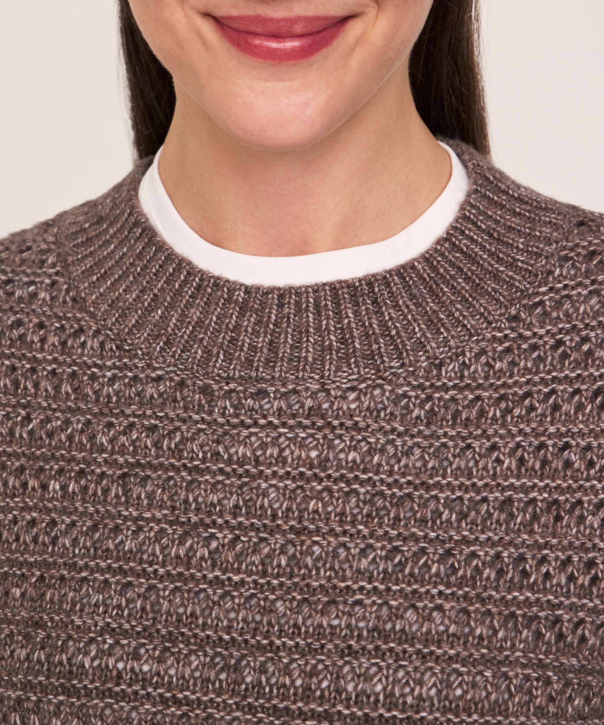 Denver Hayes Women's Soft Cozy Crewneck Mixed Stitch Pullover Sweater