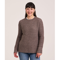 Chandail doux et douillet à points mixtes et à col ras du cou pour femmes, Denver Hayes Front_Flat