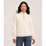 WindRiver Women's Heritage Mock Neck 1/4 Zip Pullover Sweater Front_Flat