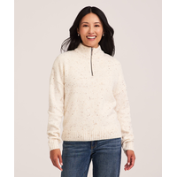 WindRiver Women's Heritage Mock Neck 1/4 Zip Pullover Sweater Front_Flat