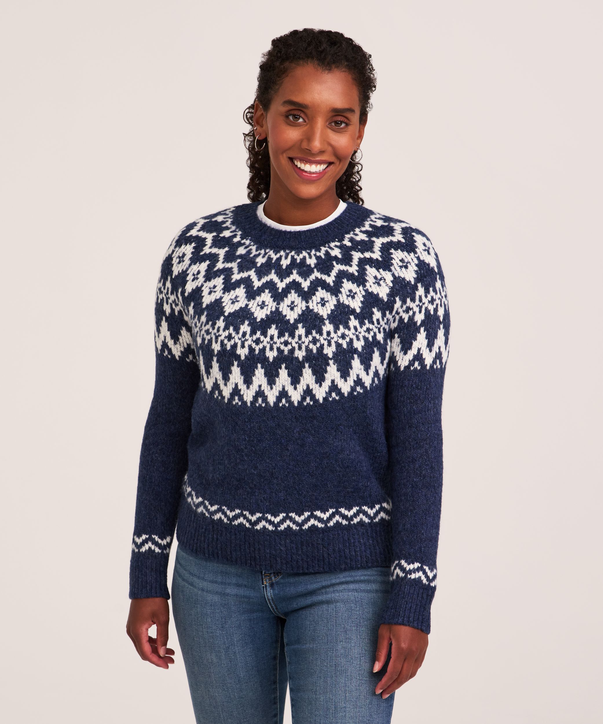 Chandail à motif jacquard torsadé pour femmes, Heritage, WindRiver