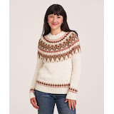 WindRiver Women's Heritage Fair Isle Pullover Sweater Front_Flat
