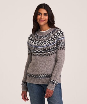 Chandail à motif jacquard torsadé pour femmes, Heritage, WindRiver