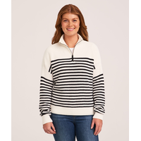 Denver Hayes Women's 1/4 Zip Pullover Sweater Front_Flat