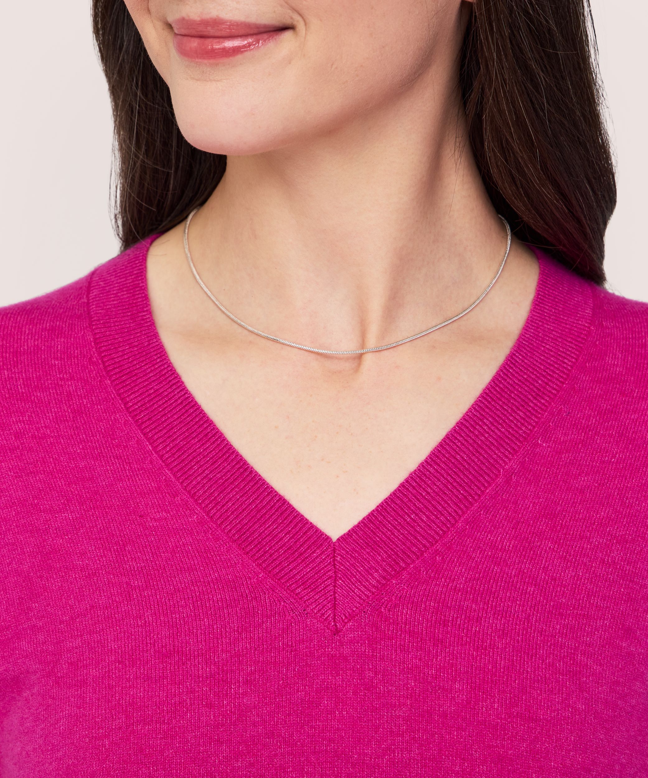 Denver Hayes Women's Everyday Cotton V-Neck Sweater