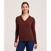 Denver Hayes Women's Everyday Cotton V-Neck Sweater