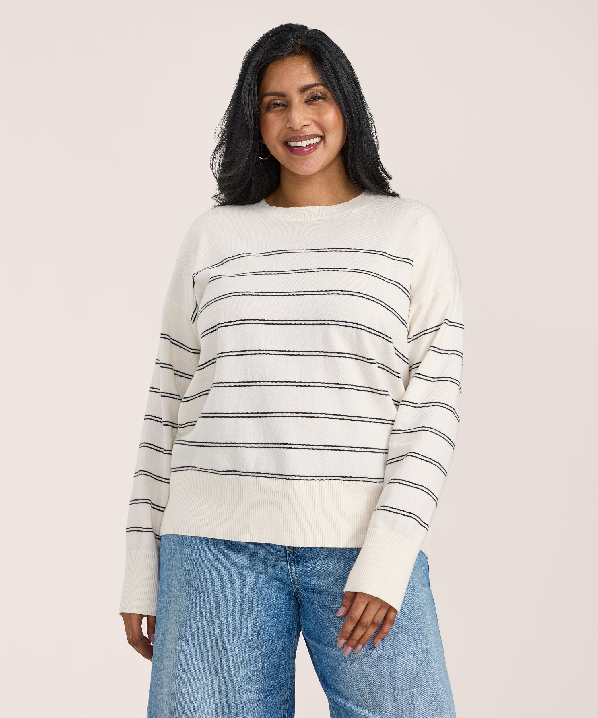 Denver Hayes Women's Everyday Cotton Crewneck Sweater