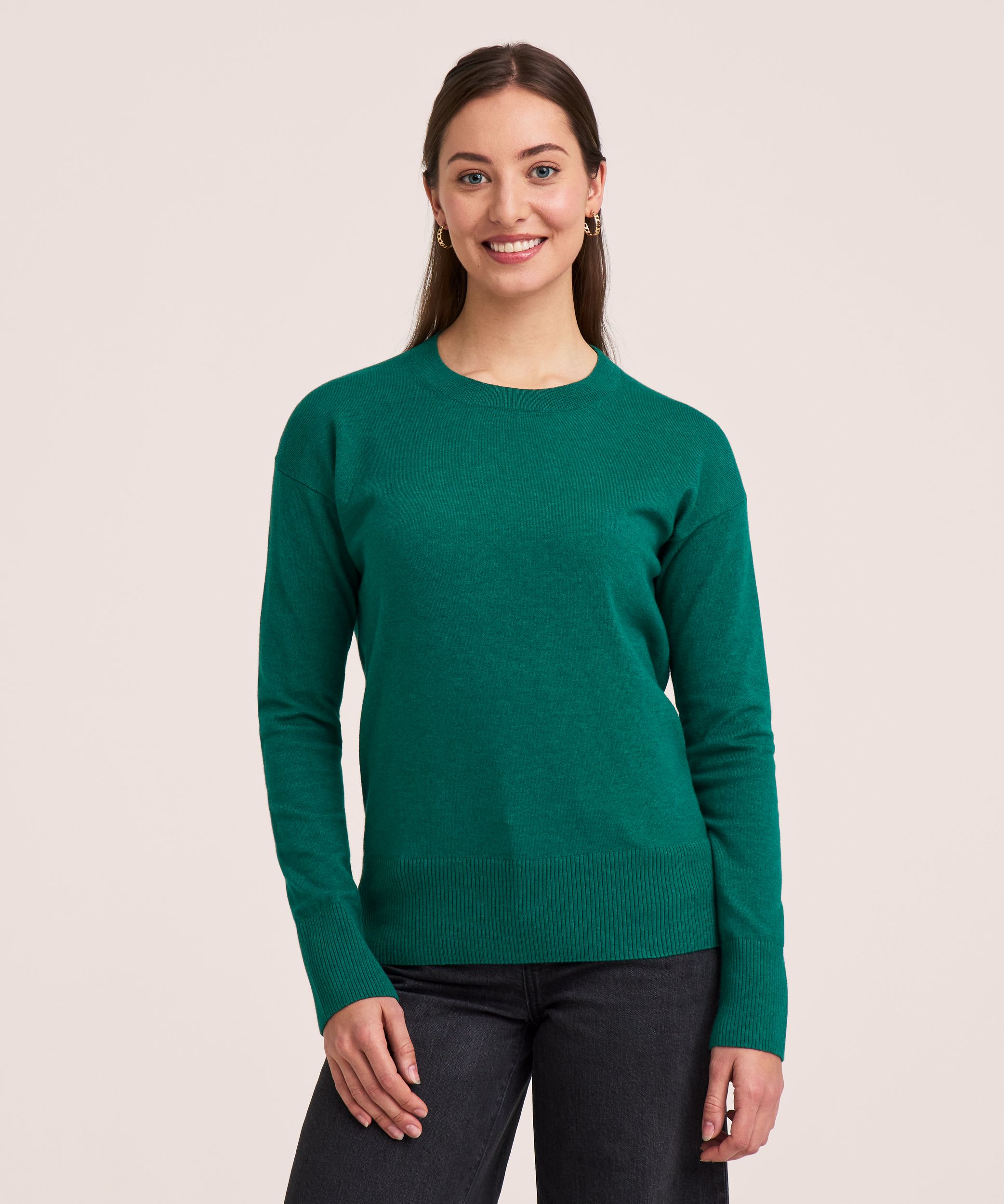 Denver Hayes Women's Everyday Cotton Crewneck Sweater