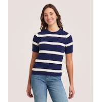 Denver Hayes Women's Short Sleeve Novelty Sweater T-Shirt Front_Flat