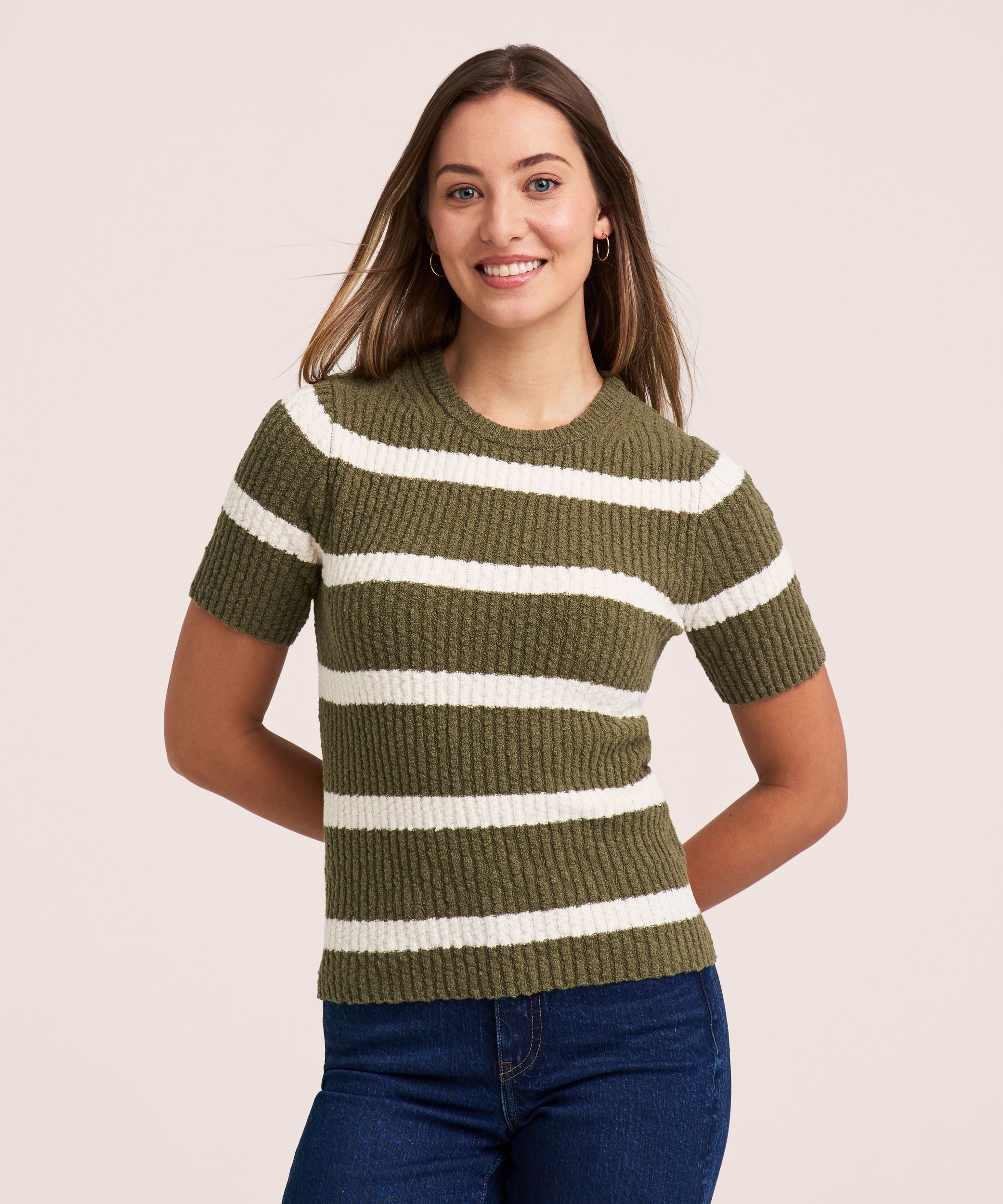 Denver Hayes Women's Short Sleeve Classic Sweater