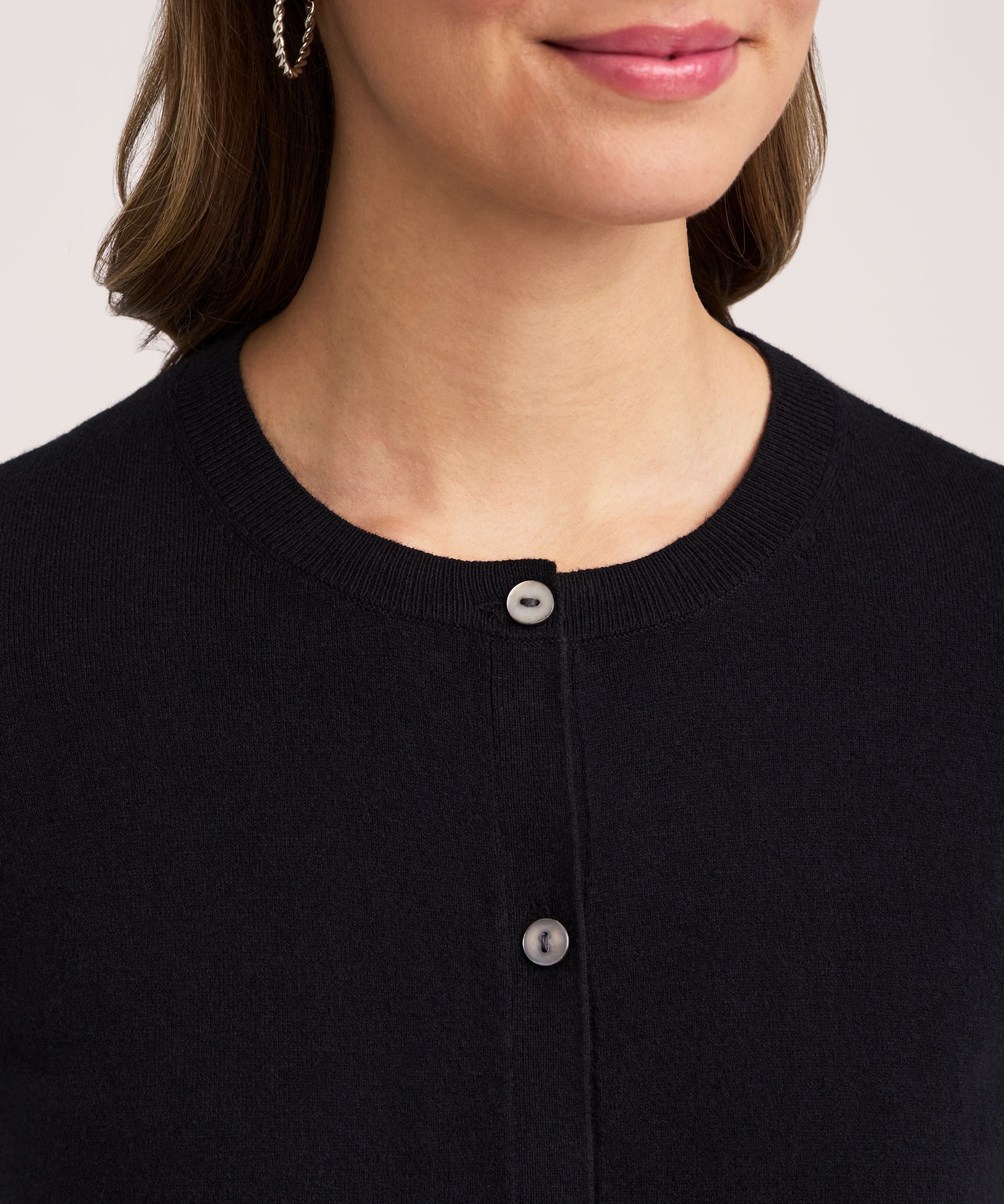 Denver Hayes Women's Everyday Cotton Short Button-Up Cardigan