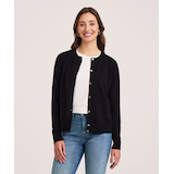 Denver Hayes Women's Everyday Cotton Short Button-Up Cardigan Front_Flat