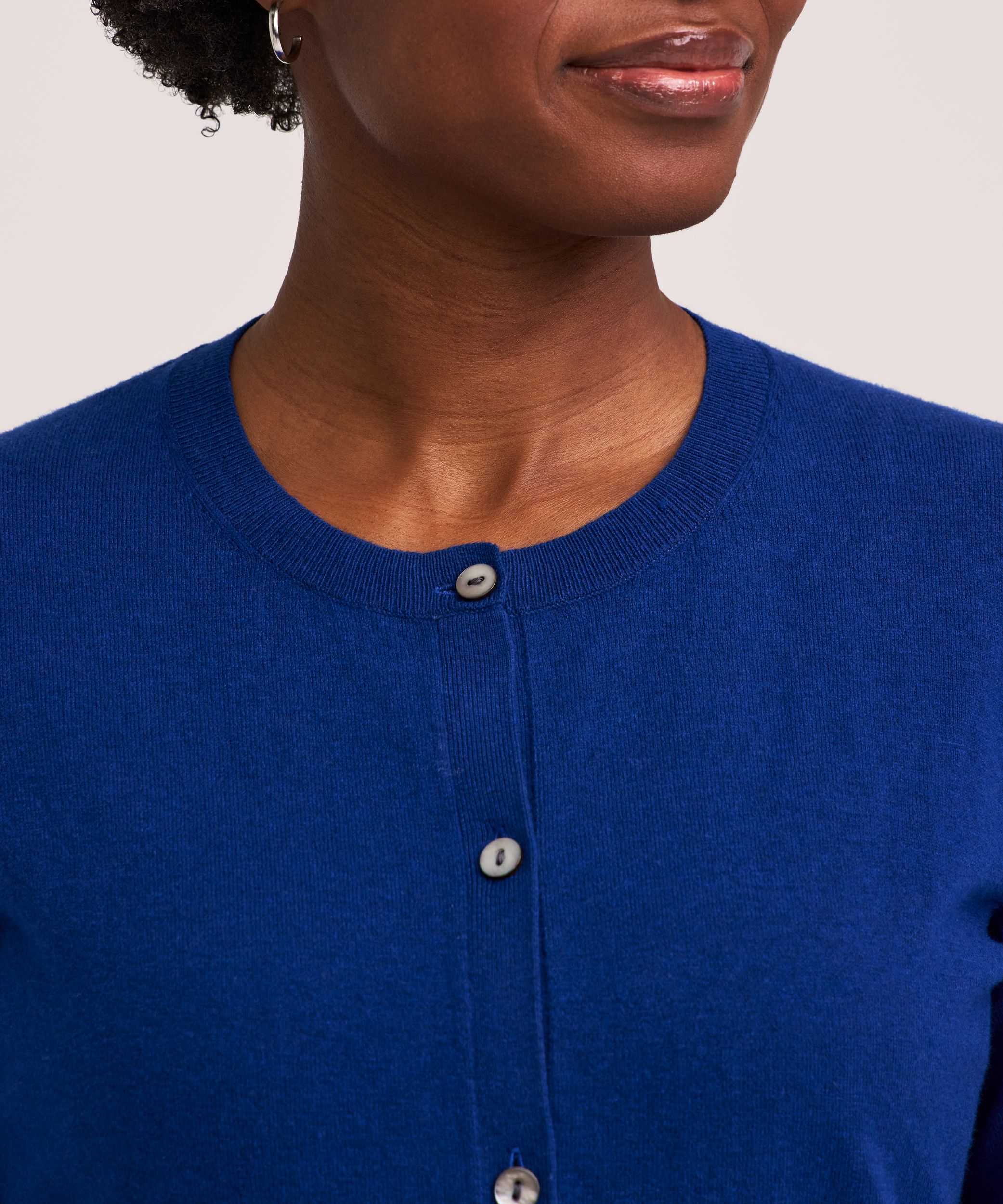 Denver Hayes Women's Everyday Cotton Short Button-Up Cardigan