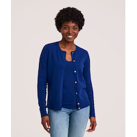 Cardigan à boutons court en coton de tous les jours pour femmes, Denver Hayes