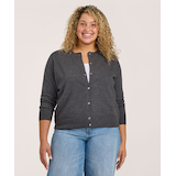 Cardigan à boutons court en coton de tous les jours pour femmes, Denver Hayes