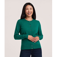 Denver Hayes Women's Everyday Cotton Short Button-Up Cardigan