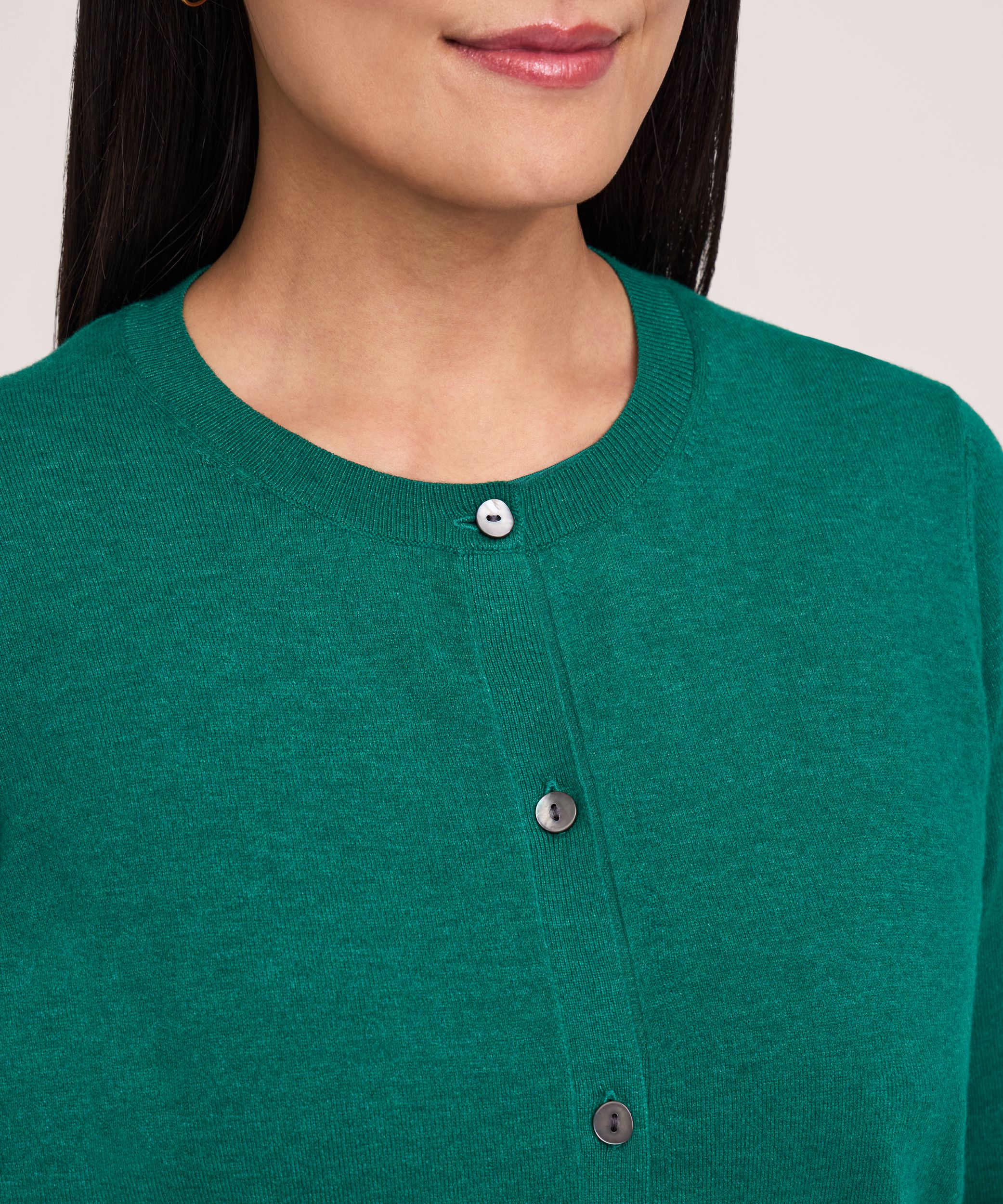 Cardigan à boutons court en coton de tous les jours pour femmes, Denver Hayes