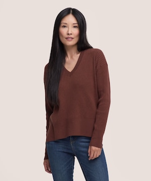 Pull à col rond en coton à motif ajouré Denver Hayes pour femme