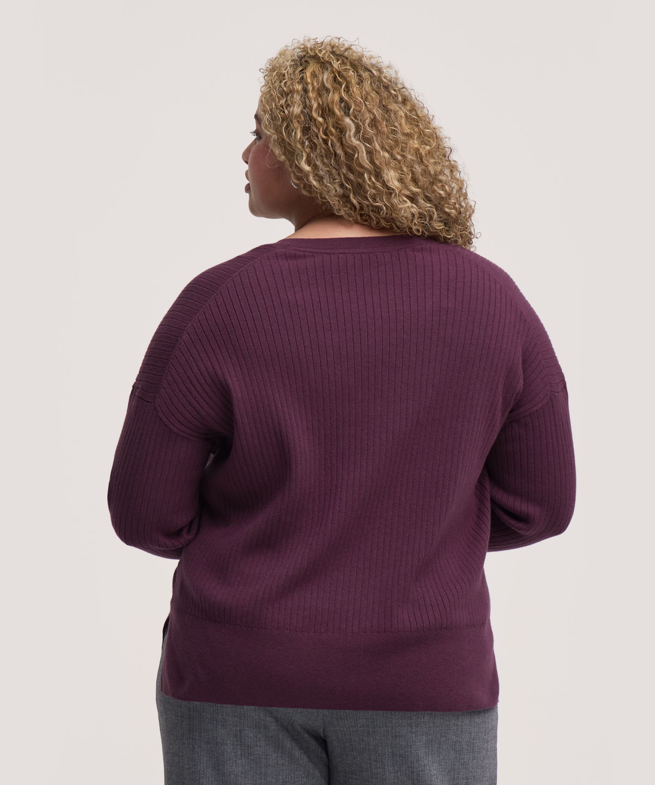 Denver Hayes Women's Everyday Cotton Drop Stitch Crew Sweater