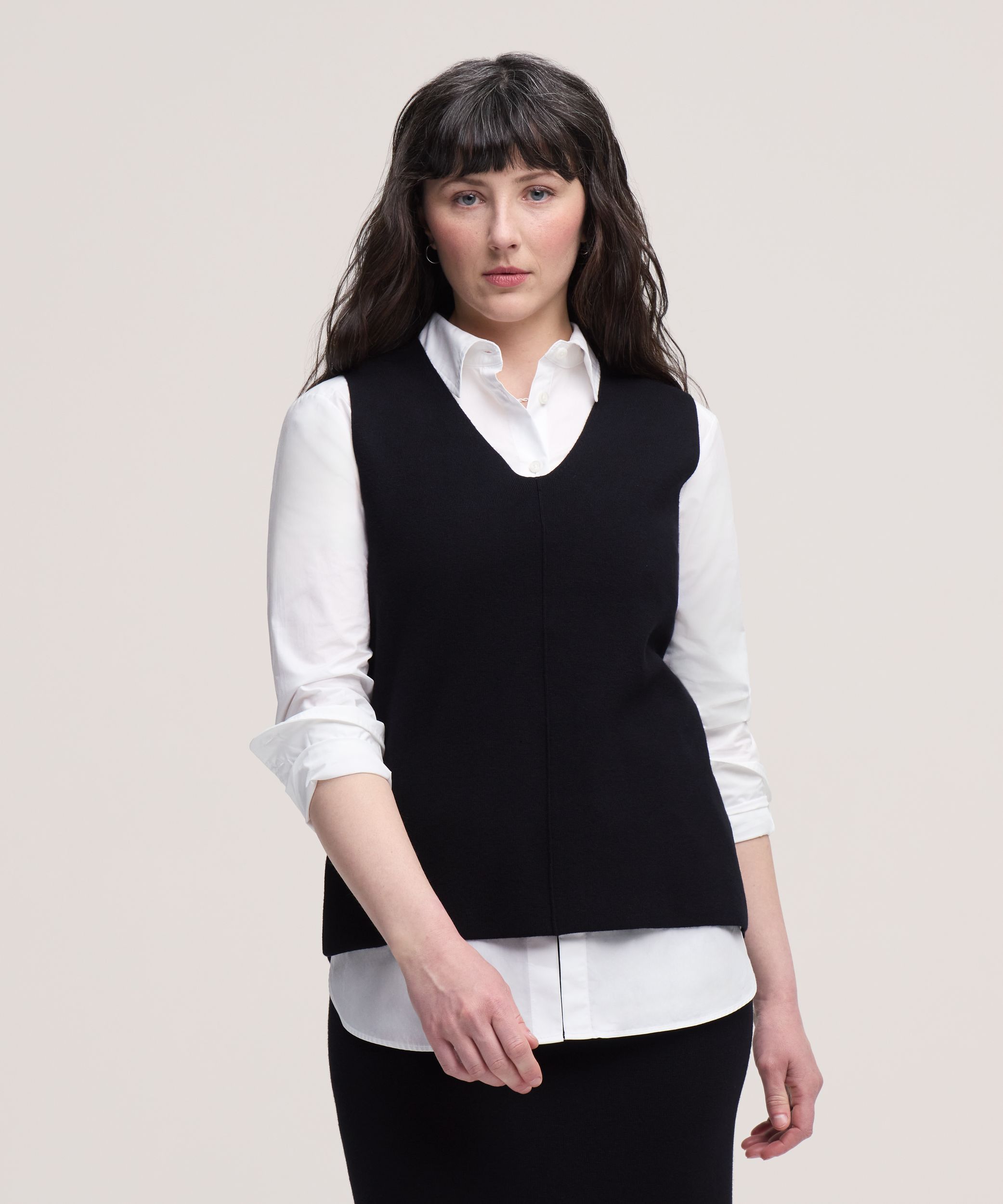 Denver Hayes Women's V-Neck Double Knit Sweater Vest