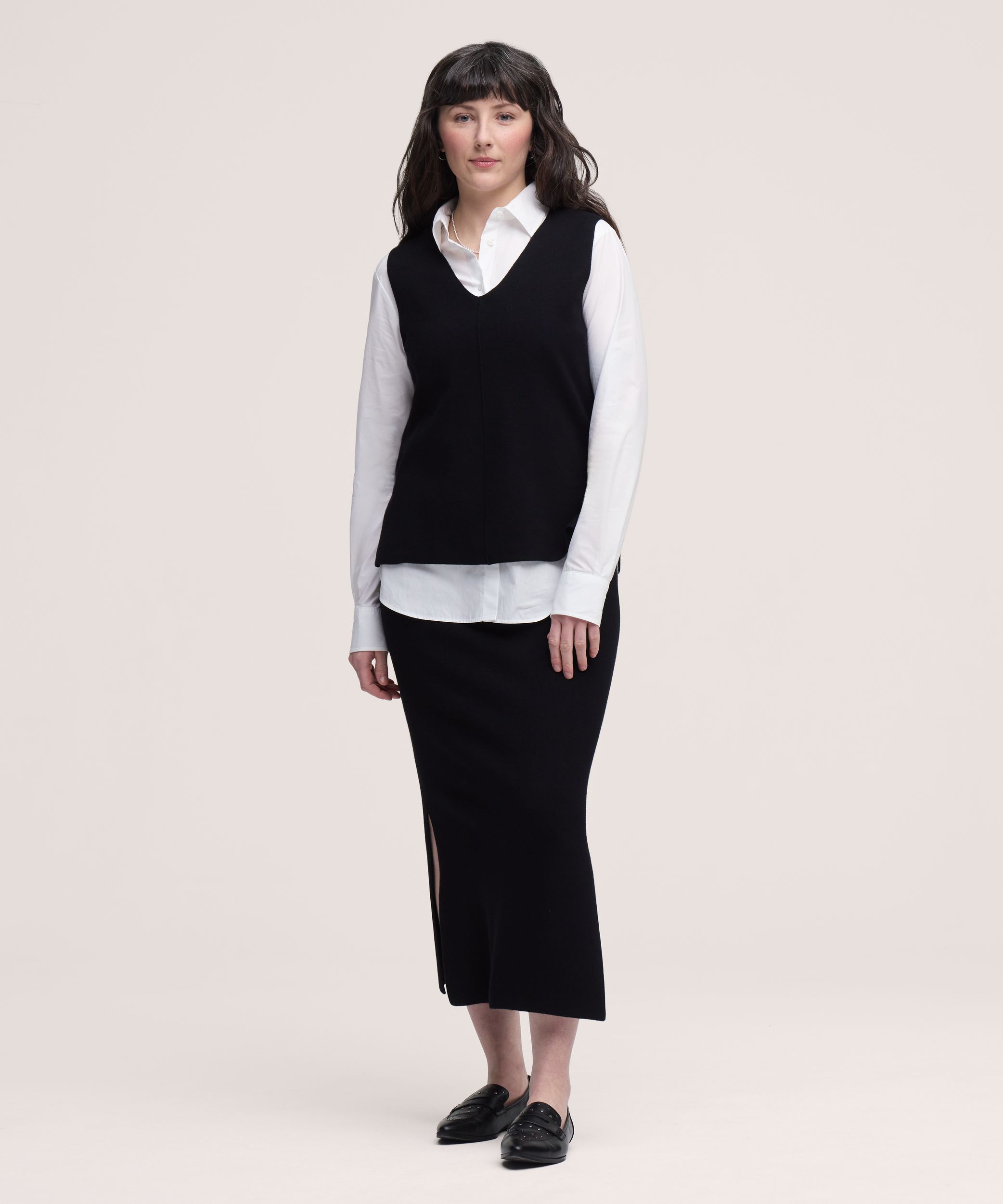 Denver Hayes Women's V-Neck Double Knit Sweater Vest