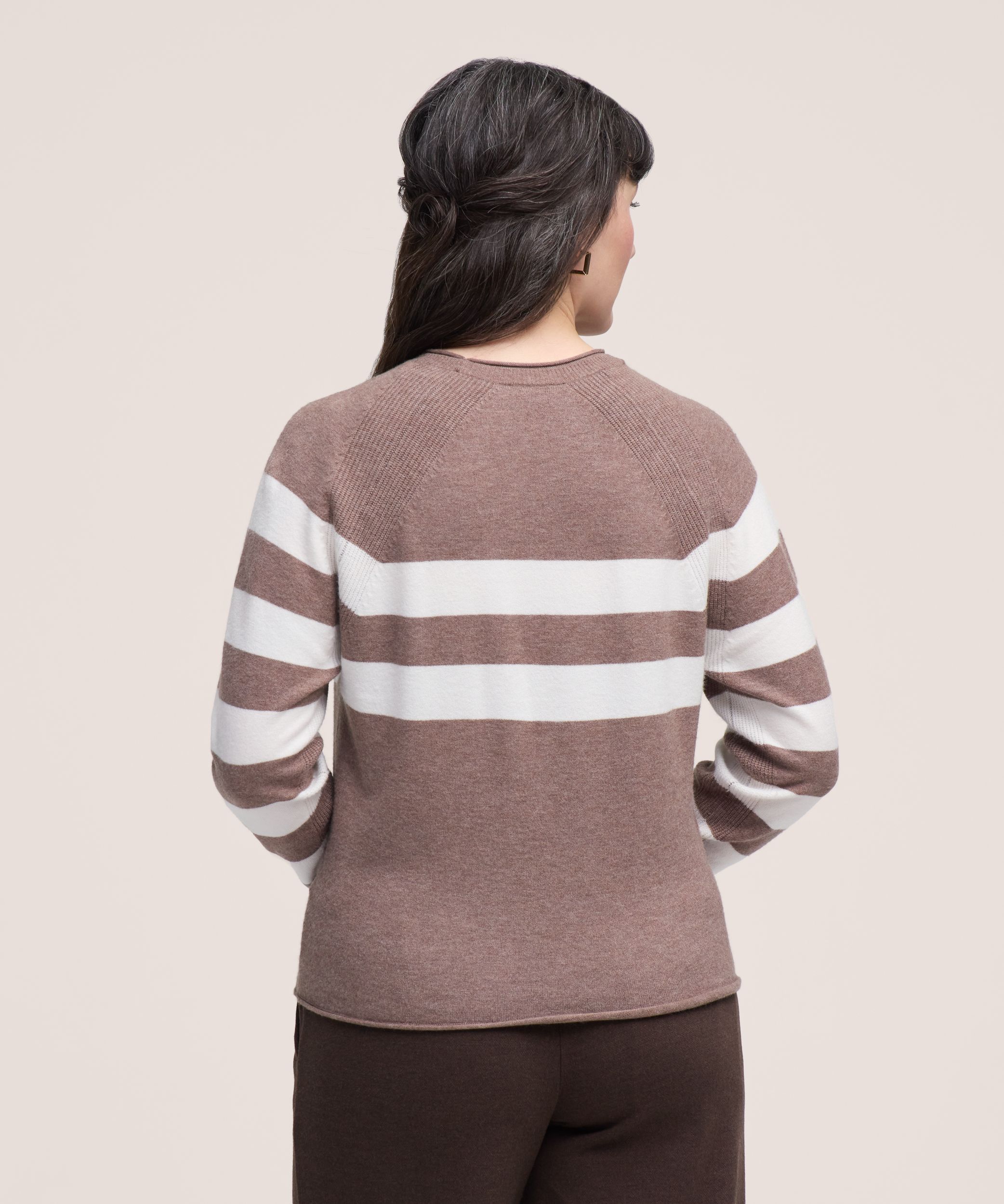 Denver Hayes Women's Long Sleeve Roll Crewneck Sweater