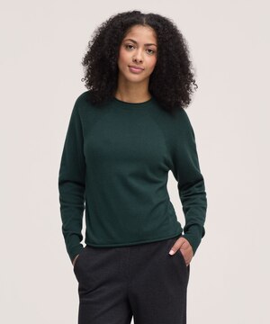 Denver Hayes Women's Long Sleeve Roll Crewneck Sweater