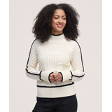 Chandail à torsades multiples en coton pour femmes, Denver Hayes Front_Flat