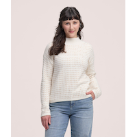 Denver Hayes Women's Birdseye Novelty Stitch Crew neck Sweater