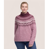 WindRiver Women's Heritage Fairisle Turtleneck Sweater