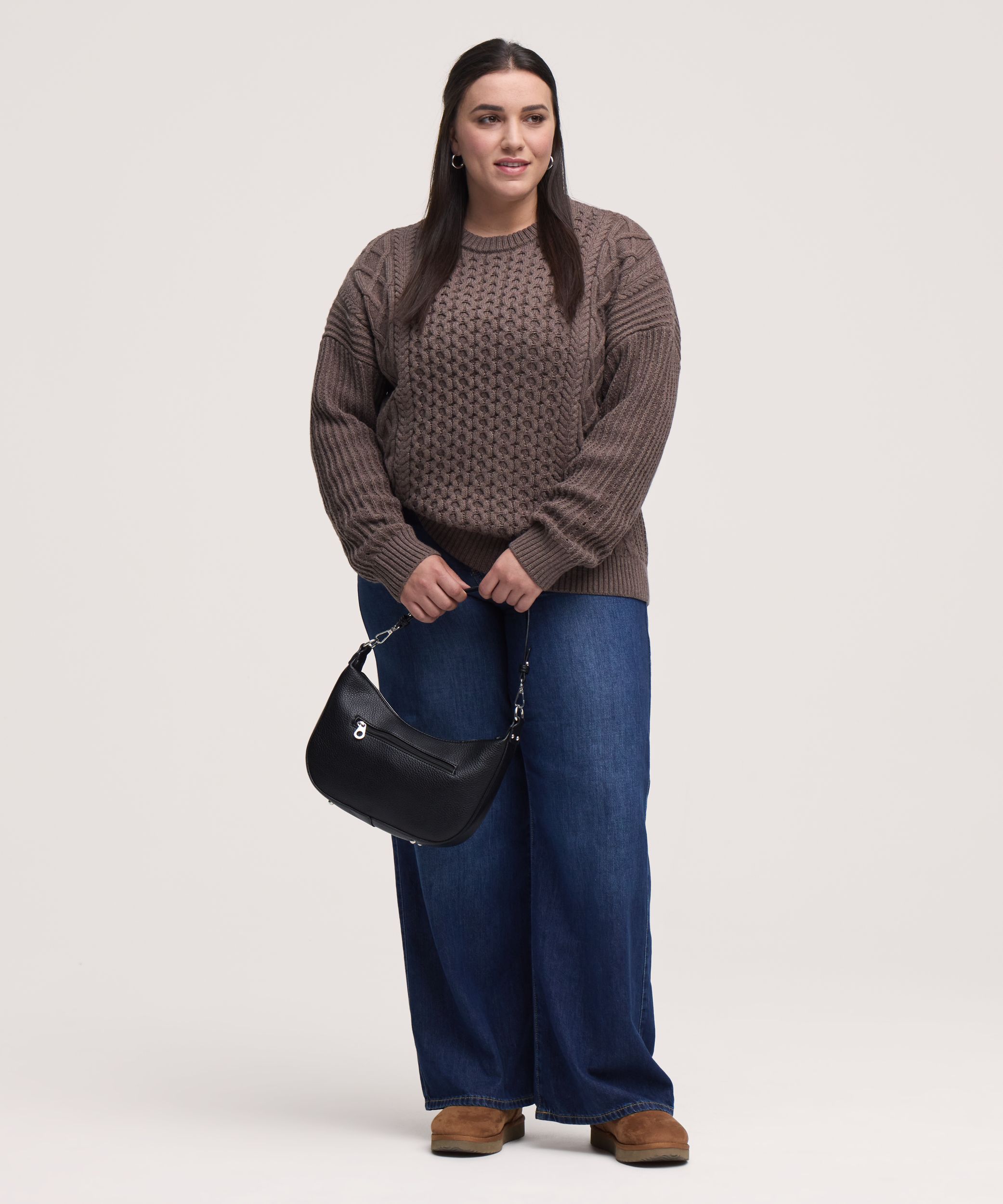WindRiver Women's Cable Crewneck Sweater