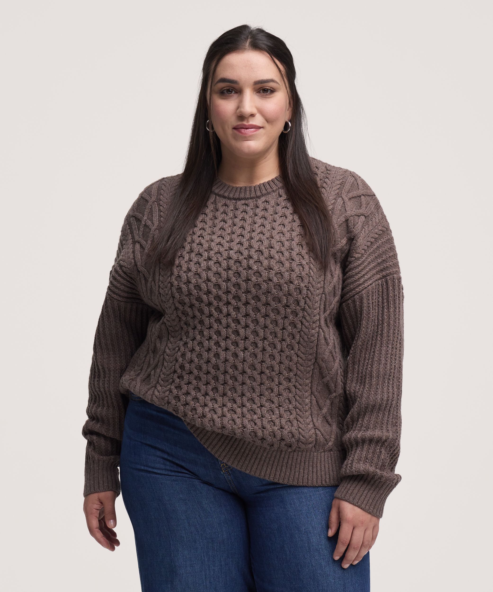 WindRiver Women's Cable Crewneck Sweater