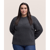 WindRiver Women's Cable Crewneck Sweater