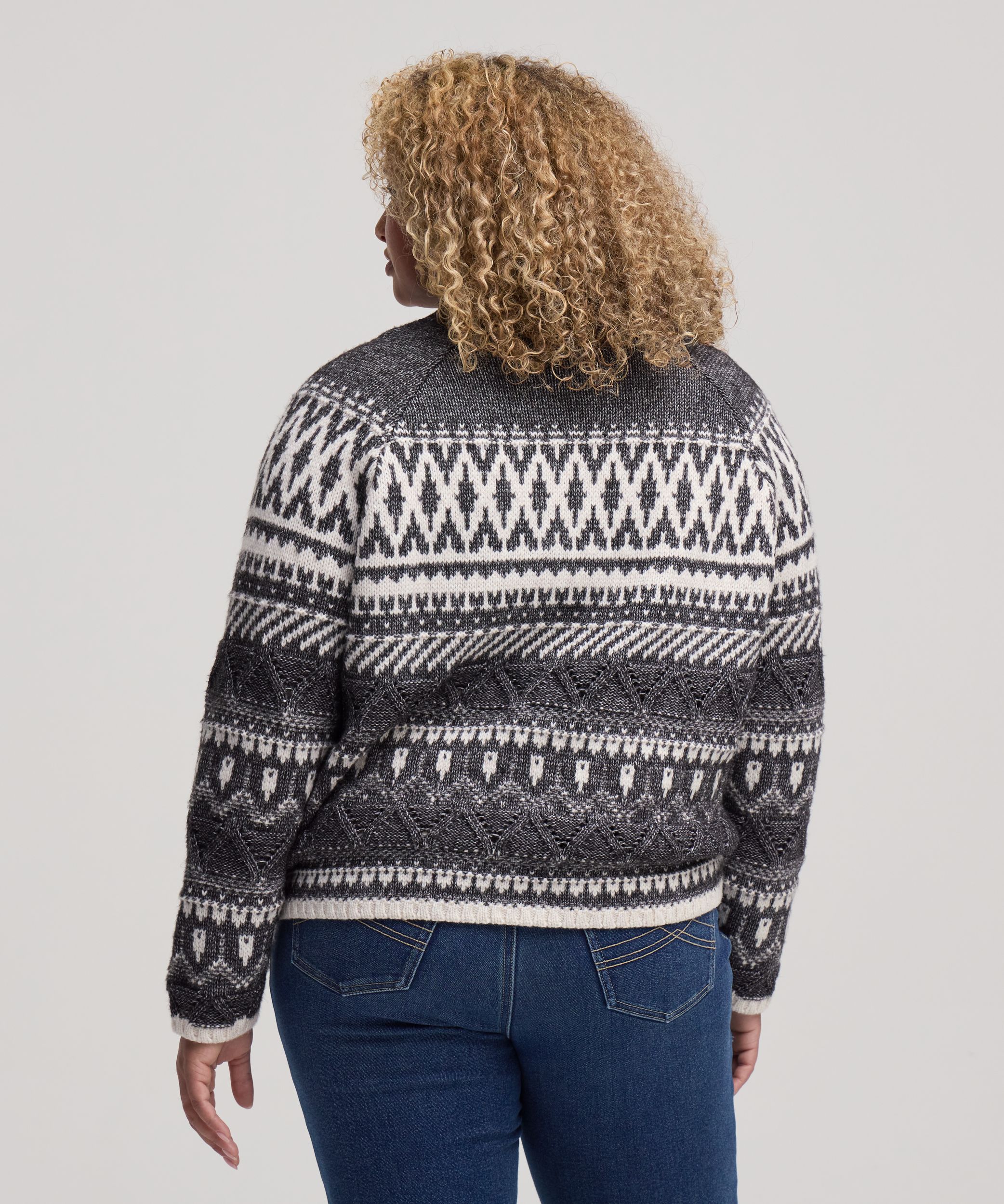 WindRiver Women's 1/4 Zip Pattern Sweater