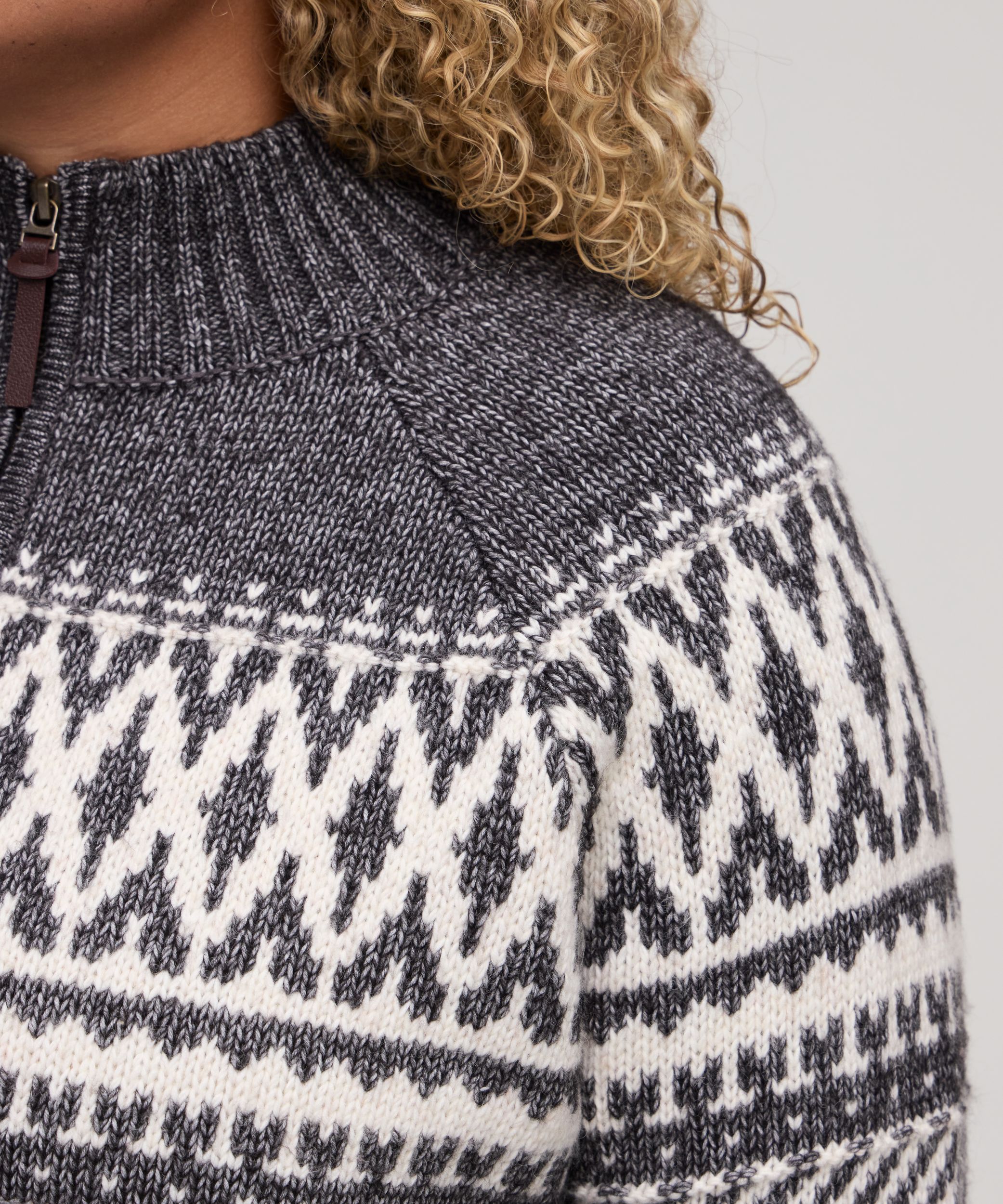 WindRiver Women's 1/4 Zip Pattern Sweater