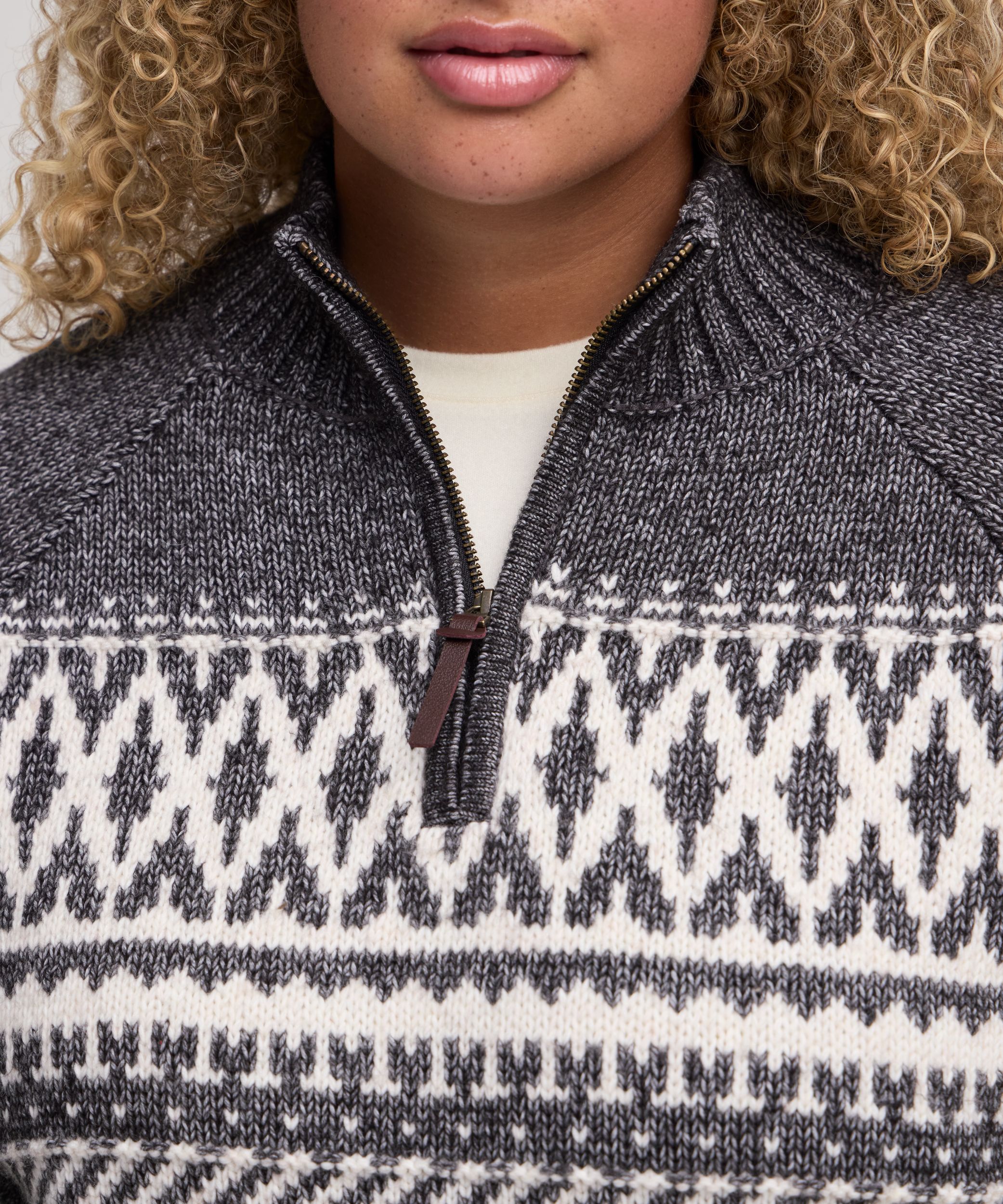 WindRiver Women's 1/4 Zip Pattern Sweater