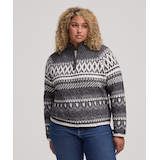 Chandail à motif à glissière 1/4 pour femmes, WindRiver Front_Flat