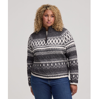 Chandail à motif à glissière 1/4 pour femmes, WindRiver