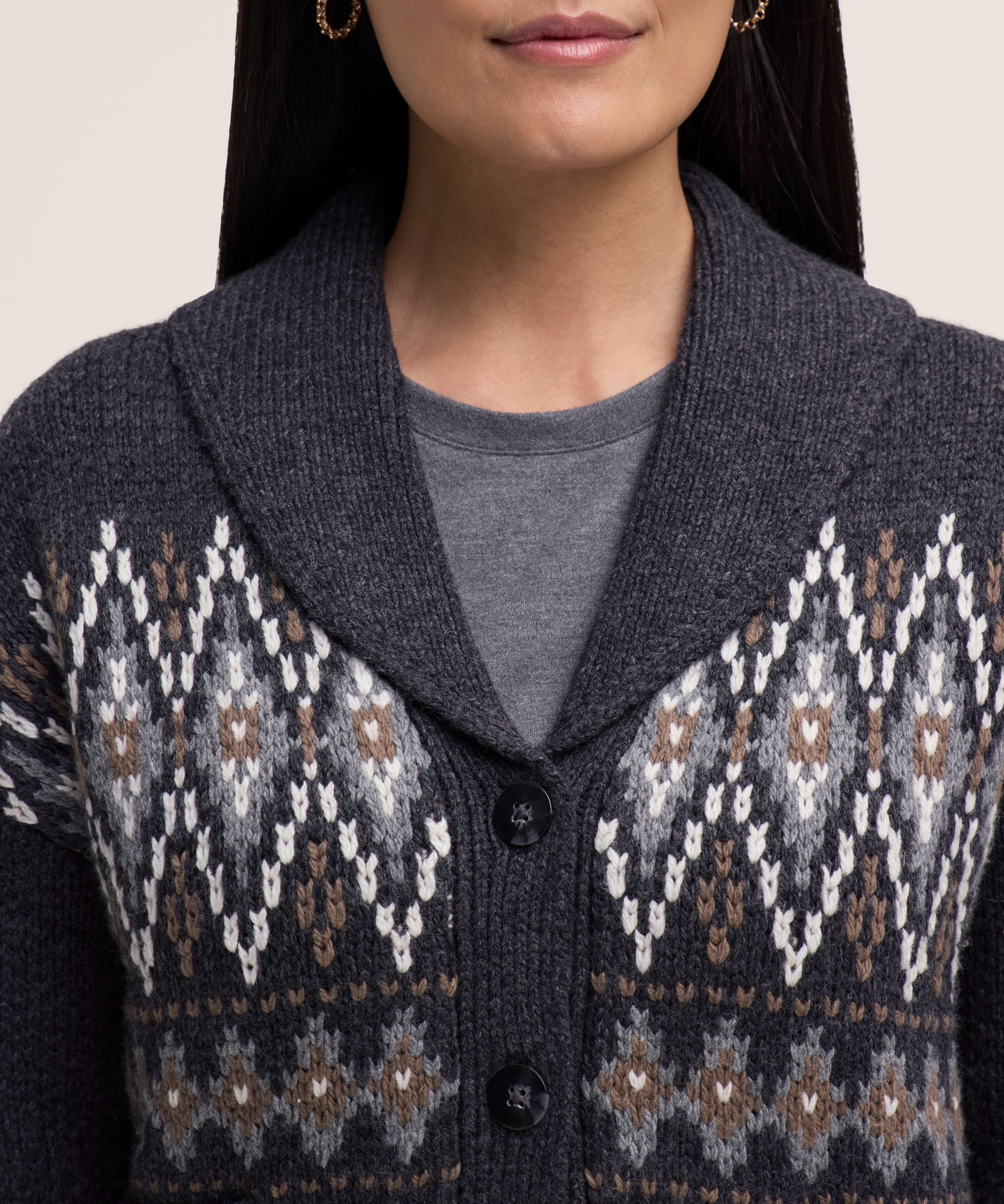 Cardigan à col châle pour femmes, WindRiver