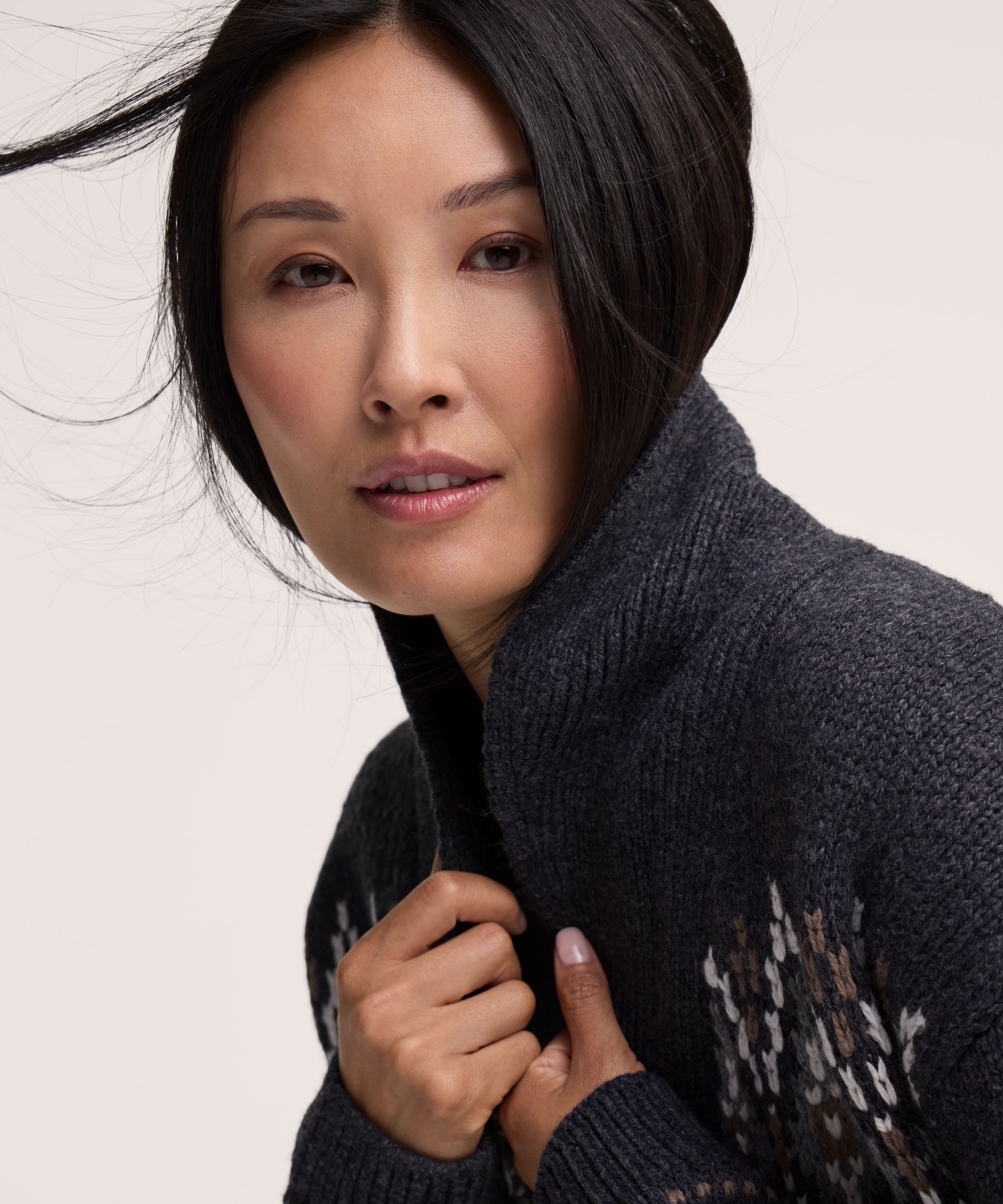 Cardigan à col châle pour femmes, WindRiver