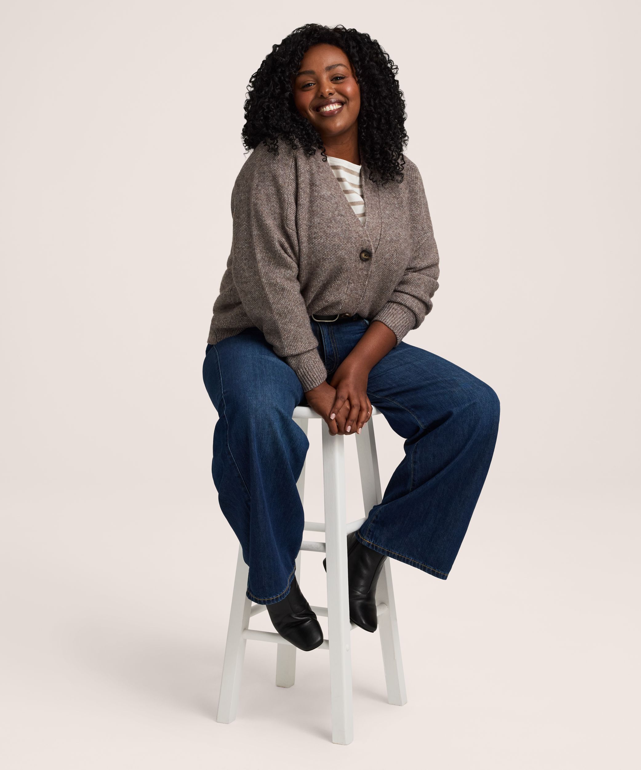 Cardigan boutonné doux et confortable pour femmes, Denver Hayes
