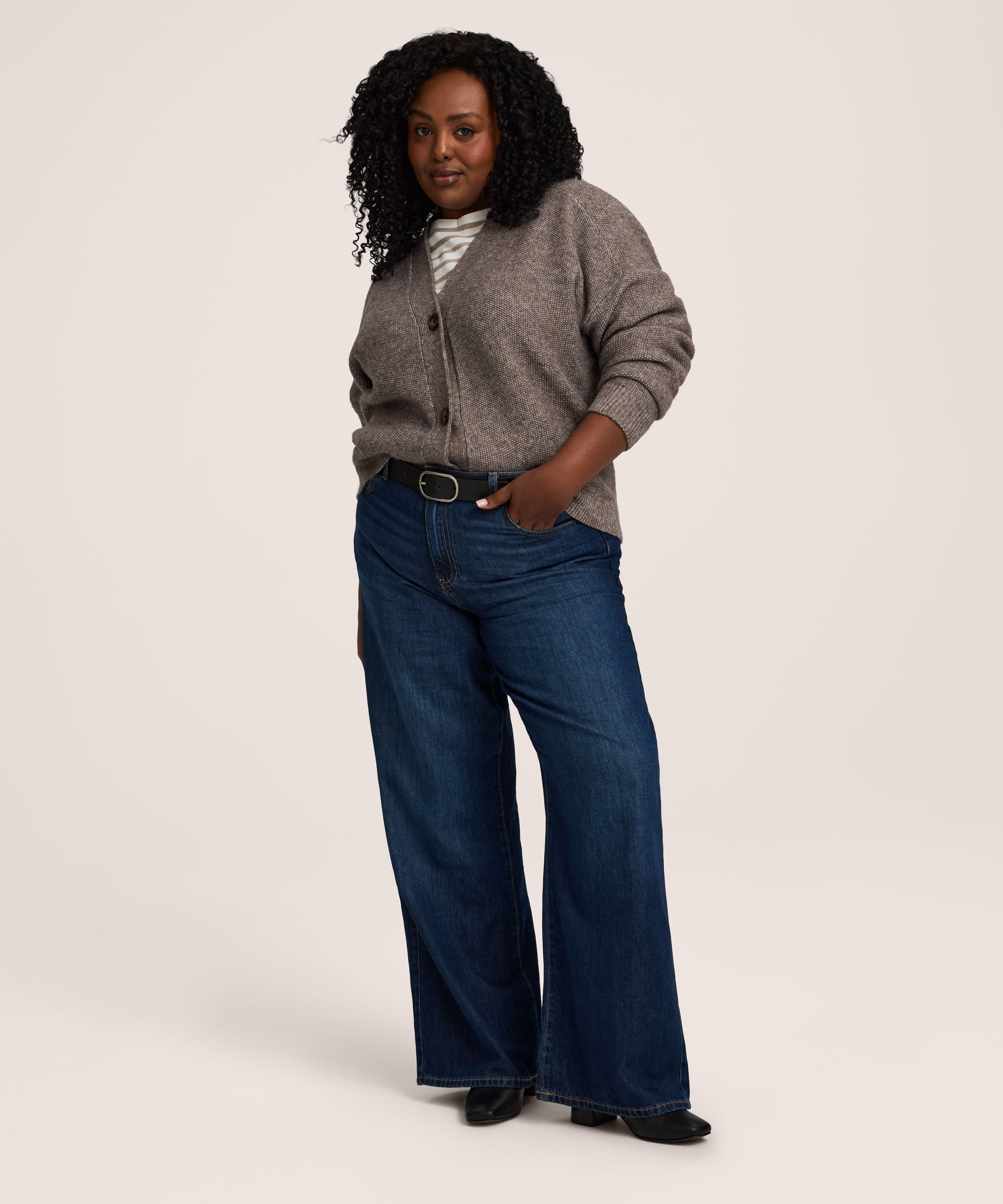 Cardigan boutonné doux et confortable pour femmes, Denver Hayes